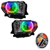 Oracle Lighting 2014-2017 Toyota Tundra Pre-Assembled Halo Headlights - Colorshift - W/Rf Controller