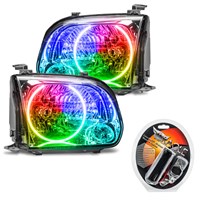 Oracle Lighting 2005-2006 Toyota Tundra Double Cab Pre-Assembled Headlights - Colorshift - W/Rf Controller
