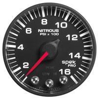 AutoMeter Spek Pro Nitrous Pressure - 0-1600 PSI - Black Face - P320328