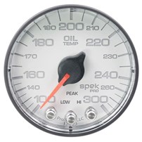 AutoMeter Spek Pro Oil Temperature - 100-300 Degrees F - White Face - P322128