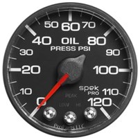 AutoMeter Spek Pro Oil Pressure - 0-120 PSI - Black Face - P325328