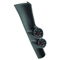 AutoMeter Spek Pro DUAL Gauge Kit w/o speaker hole - 98-02 Dodge Ram - Pillar Color: Black - Dial Face: Black - Gauges: Boost 0-60 PSI | Pyrometer 0-2000 F - P72000