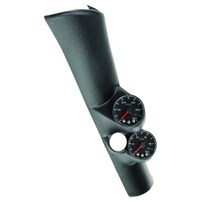 AutoMeter Spek Pro DUAL Gauge Kit w/speaker hole - 98-02 Dodge Ram - Pillar Color: Black - Dial Face: Black - Gauges: Boost 0-60 PSI | Pyrometer 0-2000 F - P72001