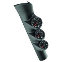 AutoMeter Spek Pro TRIPLE Gauge Kit w/o speaker hole - 98-02 Dodge Ram - Pillar Color: Black - Dial Face: Black - Gauges: Boost 0-60 PSI | Pyrometer 0-2000 F | Trans. Temp 100-300 F - P73000