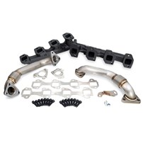 PPE High-Flow Exhaust Manifolds and Up-Pipes Kits - 01-04 GM Duramax LB7 - Black