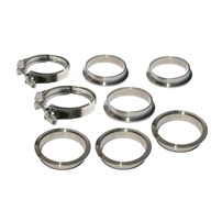 PPE QR 304 Stainless Steel V-Band 8 Piece Set (2C 3M 3F)
