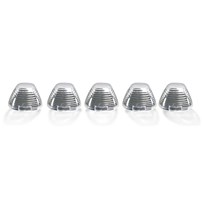 Recon Ford 99-16 Superduty (5-Piece Set) Clear Cab Roof Light Lenses Only & Amber Xenon Bulbs