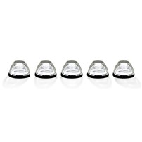 Recon Ford 99-16 Superduty (5-Piece Set) Clear Lens with White LED's - Complete Cab Light Kit with all wiring & hardware