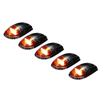 Recon Dodge 03-18 Heavy-Duty 2500 & 3500 (5-Piece Set) Clear Cab Roof Light Lens with Amber High-Power OLED Bar-Style LED's