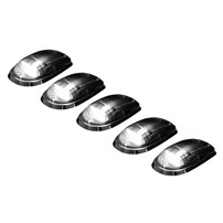 Recon Dodge 03-18 Heavy-Duty 2500 & 3500 (5-Piece Set) Clear Cab Roof Light Lens with White High-Power OLED Bar-Style LED's