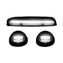 Recon GMC & Chevy 02-07 (1st GEN Classic Body Style) Heavy-Duty (3-Piece Set) Smoked Cab Roof Light Lens with White High-Power OLED Bar-Style LED's - (Complete Wiring Kit Sold Separately)