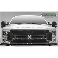 T-Rex 6715371 X-Metal Series Black 1-Piece Grille Replacement - 2017-2019 Ford Super Duty (with Forward Camera)