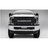 T-Rex 6315491 Torch Series Black LED 1-Piece Grille Replacement - 2017-2019 Ford Super Duty (with Forward Camera)