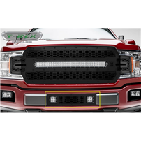 T-Rex 7325711-BR Stealth Laser Torch Series Black Bumper (1 Piece) Grille Overlay - 2018-2020 Ford F-150 (Limited & Lariat)