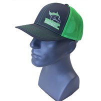 Thoroughbred Diesel Gray Bill, Gray Front, Neon Green Mesh, Neon Green White Logo Snap Back Hat