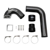 WC Fab Intake Horn, 3.5in., and Driver  IC Pipe, 2003-2007 Cummins 5.9L, WCFab Grey - WCF100528-GRY