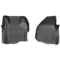 WeatherTech DigitalFit FloorLiner Front Set (BLACK) - 2011-2012 Ford Super Duty (Extended/Crew Cab - with 4x4 Floor Shifter w/o Raised Dead Pedal)