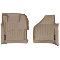 WeatherTech DigitalFit FloorLiner Front Set (TAN) - 2008-2010 Ford Super Duty (All Cabs, Automatic - with 4x4 Floor Shifter)