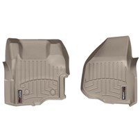 WeatherTech DigitalFit FloorLiner Front Set (TAN) - 2011-2012 Ford Super Duty (Extended/Crew Cab - with 4x4 Floor Shifter w/o Raised Dead Pedal)