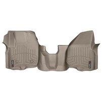 WeatherTech DigitalFit FloorLiner Front Set (TAN) - 2012-2016 Ford Super Duty (Extended/Crew Cab - w/o 4x4 Floor Shifter with Raised Dead Pedal)(Over-The-Hump)