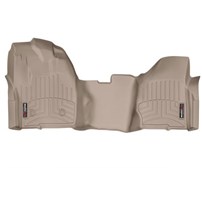 WeatherTech DigitalFit FloorLiner Front Set (TAN) - 2012-2016 Ford Super Duty (Regular Cab - w/o 4x4 Floor Shifter with Raised Dead Pedal)(Over-The-Hump)