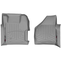 WeatherTech DigitalFit FloorLiner Front Set (GREY) - 2008-2010 Ford Super Duty (All Cabs, Automatic - with 4x4 Floor Shifter)