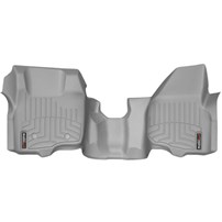 WeatherTech DigitalFit FloorLiner Front Set (GREY) - 2011-2012 Ford Super Duty (Extended/Crew Cab - w/o 4x4 Floor Shifter w/o Raised Dead Pedal)(Over-The-Hump)