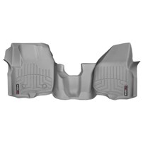 WeatherTech DigitalFit FloorLiner Front Set (GREY) - 2012-2016 Ford Super Duty (Extended/Crew Cab - w/o 4x4 Floor Shifter with Raised Dead Pedal)(Over-The-Hump)