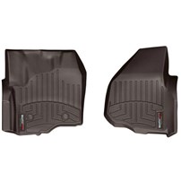 WeatherTech DigitalFit FloorLiner Front Set (COCOA) - 2012-2016 Ford Super Duty (Extended/Crew Cab - w/o 4x4 Floor Shifter with Raised Dead Pedal)