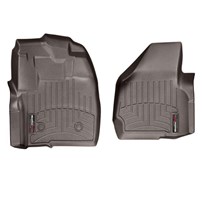 WeatherTech DigitalFit FloorLiner Front Set (COCOA) - 2012-2016 Ford Super Duty (Regular Cab - w/o 4x4 Floor Shifter with Raised Dead Pedal)