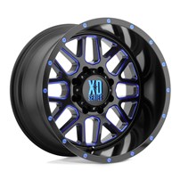 XD Wheels XD820 20X10 8X170 Satin Black Milled With Blue Clear Coat -24MM