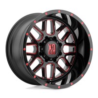 XD Wheels XD820 20X10 8X170 Satin Black Milled With Red Clear Coat -24MM
