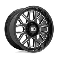 XD Wheels XD849 24X12 8X170 Gloss Black Milled -44MM